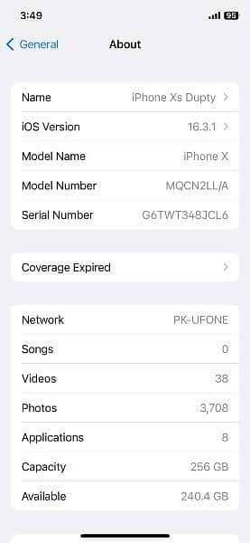 iPhone X 256 GB Factory Unlocked LLA non PTA 2