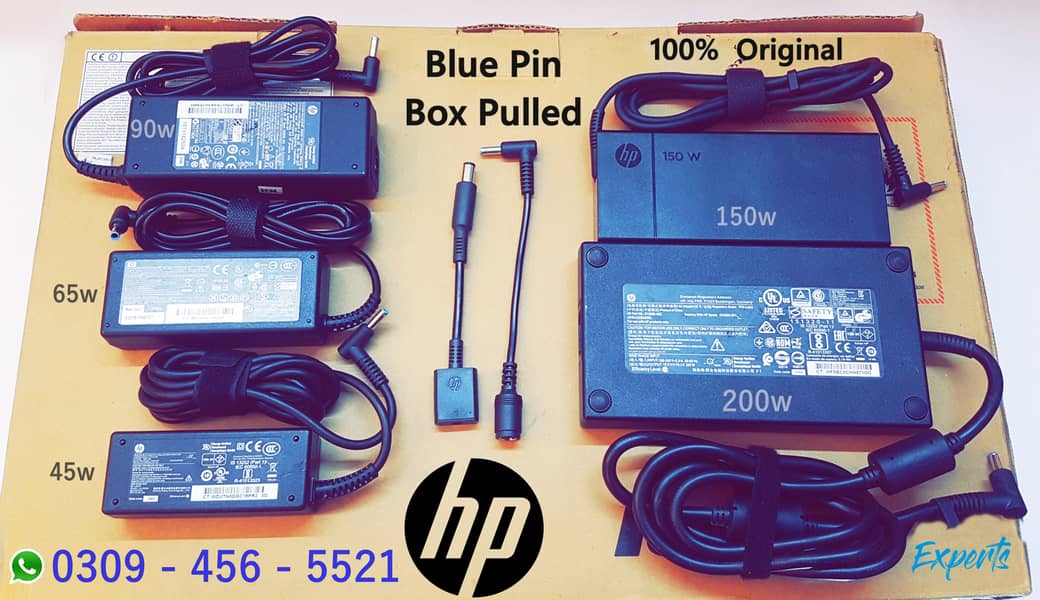 HP Laptop Charger Orginal Box Pulled 45w 65w 90w 120w 150w 200w 230w 1
