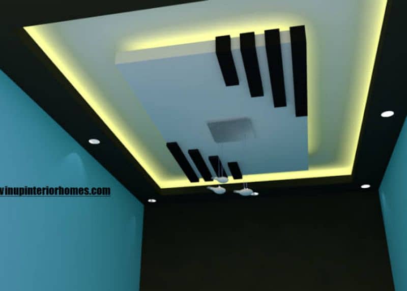 pop ceiling and gypsum board and partition 6