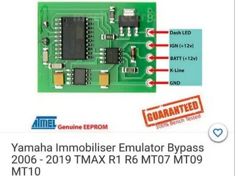 Yamaha immobiliser emulator (Immobiliser bypass chip)For 2006 to 2020! 0