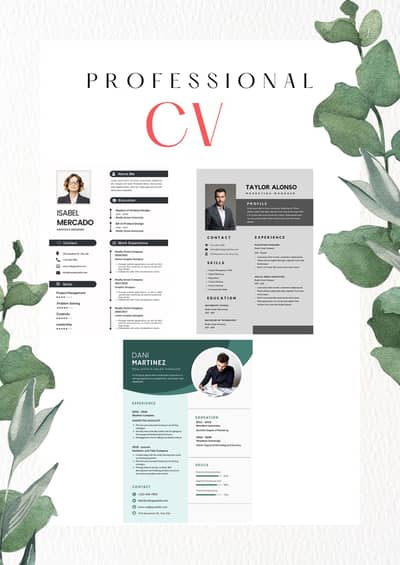 I will design a professional Resume/CV and cover letters only 600 Rs.