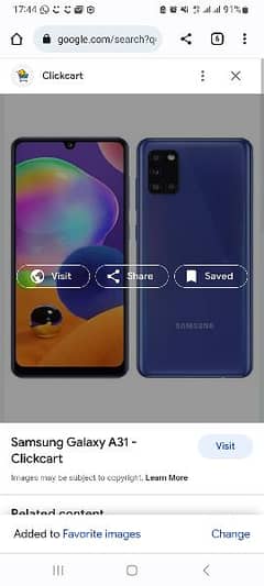 samsung A31 with box lcd broken