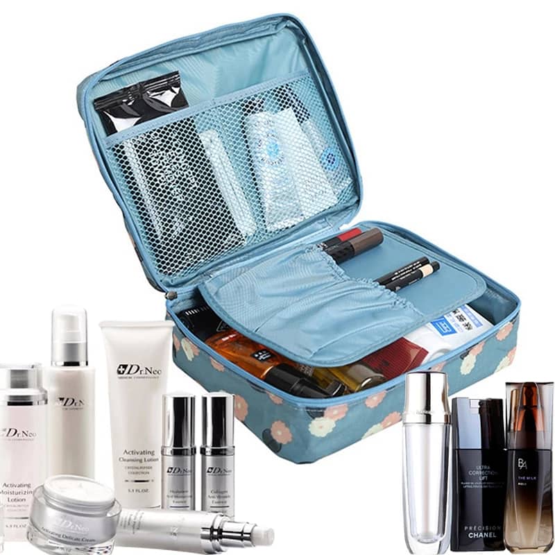 Travel Cosmetic Makeup Toiletry Bag Nylon & Polyester Portable Foldabl 1
