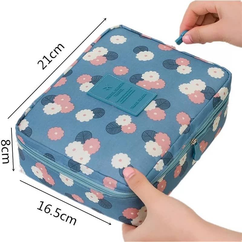 Travel Cosmetic Makeup Toiletry Bag Nylon & Polyester Portable Foldabl 5