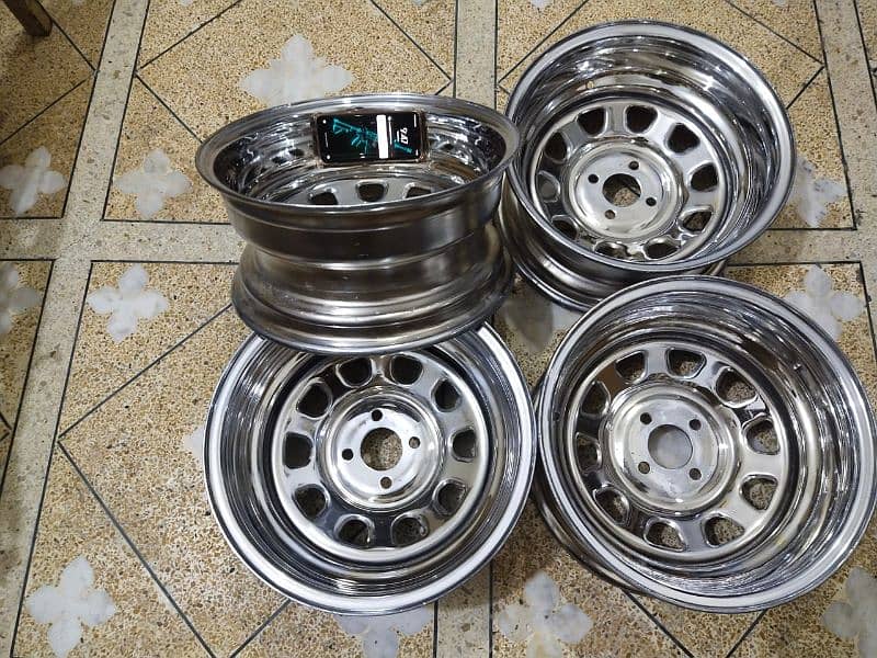 steel deep rims For car And jeep available CoD All of Pakisn 5