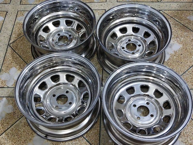 steel deep rims For car And jeep available CoD All of Pakisn 6