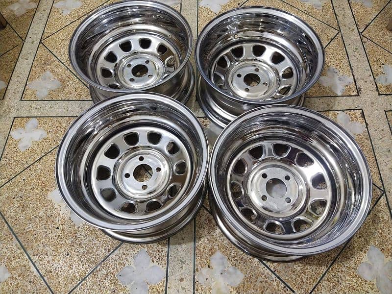 steel deep rims For car And jeep available CoD All of Pakisn 7