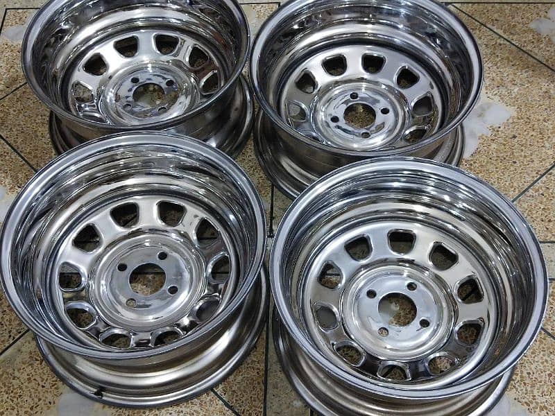 steel deep rims For car And jeep available CoD All of Pakisn 8