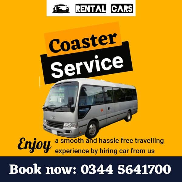 New models coaster for rent van/bus/coach for rent/booking 0
