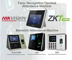 Zkteco face Rfid Biometric attendance machine & door magnetic lock
