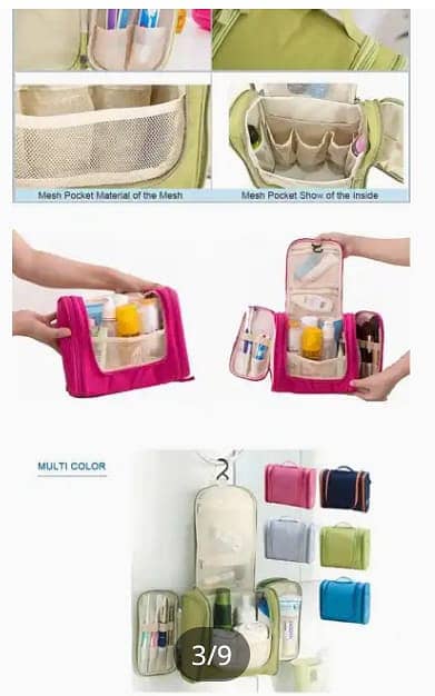 Cosmetic Professional Makeup Pouch - Hanging Travel Toiletry Bag 3
