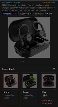 APEKX Bluetooth Headphones True Wireless Earbuds with Charging Case 0