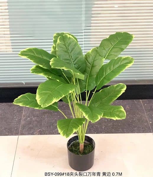 Artificial big leaf mini plant 3