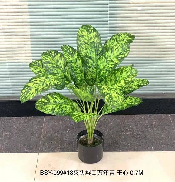 Artificial big leaf mini plant 8