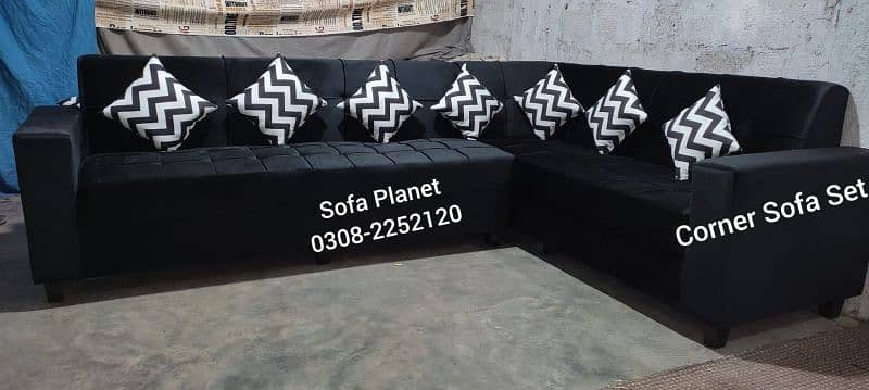 5 seater L shape corner sofa set with 5 cushions complementary 5