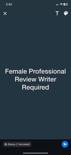 Female Professional Review Writer Required