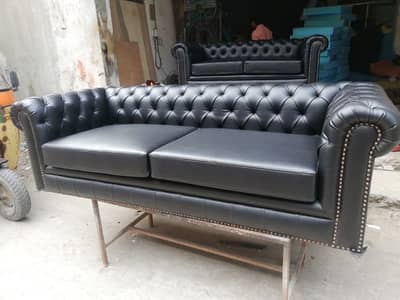 pure leather 3+3 seater sofa. .