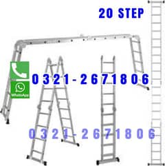 ALMUNIUM MULTI-PURPOSE LADDER  20 steps. Heavy Quality ladder
