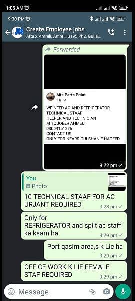 WE NEED AC AND REFRIGERATOR TECHNICAL STAAF  HELPER AND TECHNICIAN 0