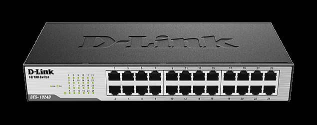 Dlink Switch 24 Port Fast Ethernet Unmanaged Desktop Switch DES-1024D 1
