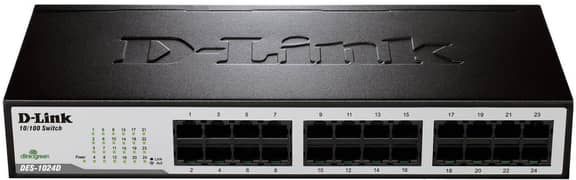 Dlink Switch 24 Port Fast Ethernet Unmanaged Desktop Switch DES-1024D