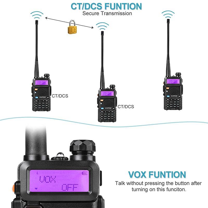 Walkie talkie UV-5R Wireless New UV5R Digital 3-Band Woki toki in city 8