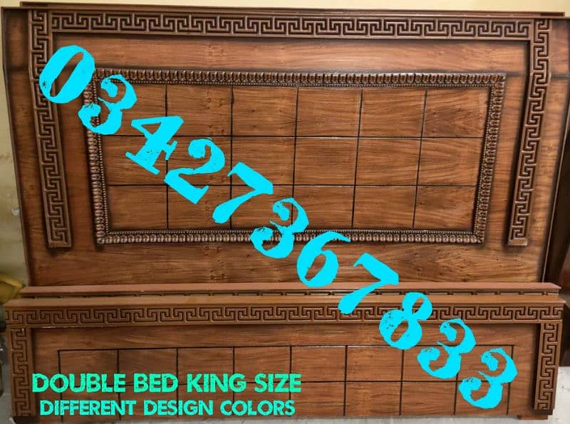 Double bed king size design dressing table almari set furniture chair 5