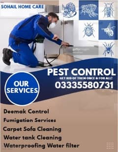 Sofa Carpet Cleaning Water tank Pest Control Fumigation Waterproofing