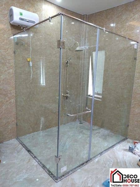 shower cabin tampered glass 0