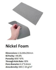 Nickel foam sheet 99.8% 0
