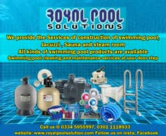 Swimming Pool Construction,Filtration System,Jacuzzi,Steam Bath