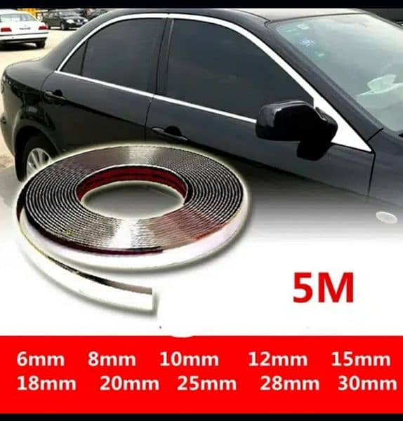 5M car chrome roll decoration Strip off Chrome car trip decoration 0