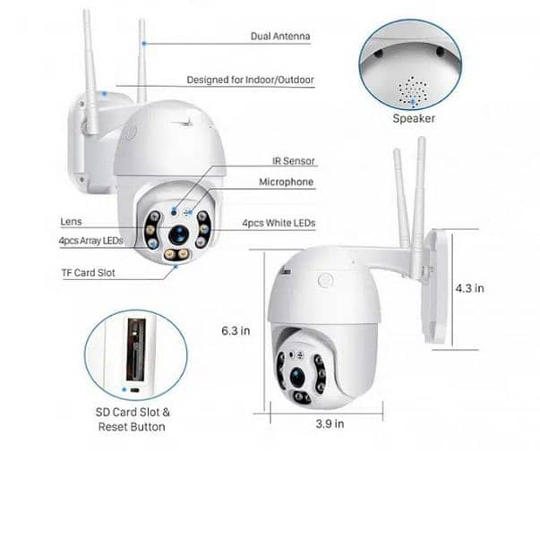 High Quality Outdoor WIFI CCTV Rotating Camera - 0,3,2,1,4,2,4,0,8,8,1 3