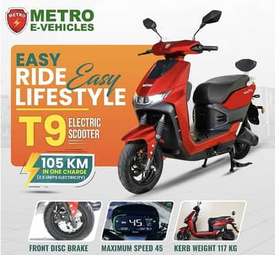 Metro T9 Electric Scooter/Scooty EV E-bike Electric Bike Brand New 8