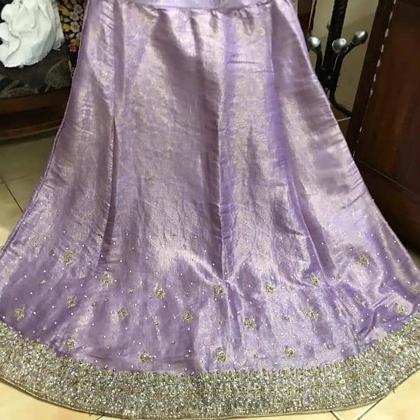 lilac 3pc frock lehnga and dupatta last offer 1