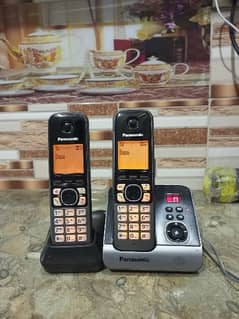 UK imported Panasonic twin cordless phone with intercom answer machine