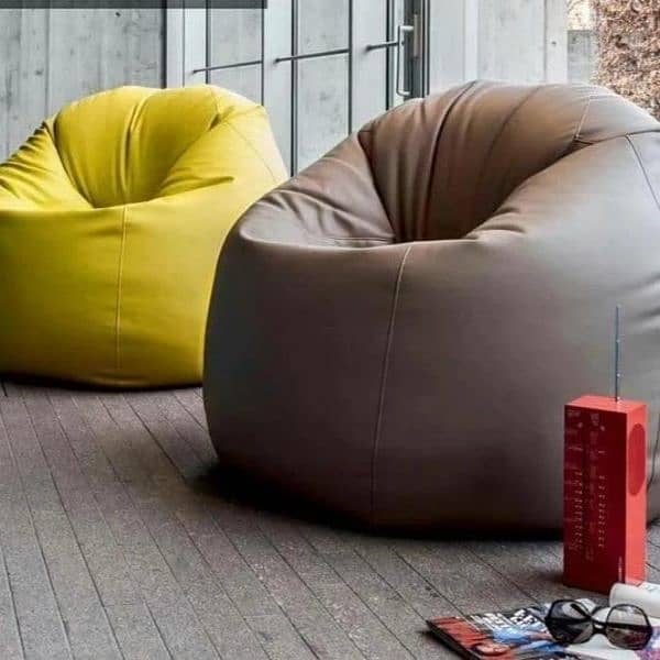 Leather Bean Bags_ For office Use_Gaming use_Activities Bean Bags 2