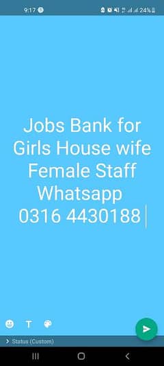 Female Staff jobs for girl or housewife whatsapp 0,3,1,6,4,4,3,0,1,8,8