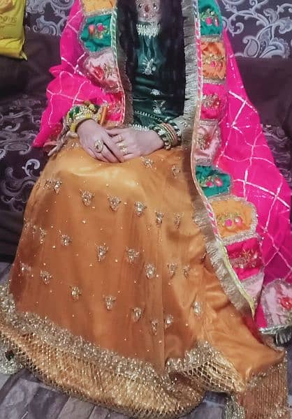 lehnga and dopta for mehndi function 2