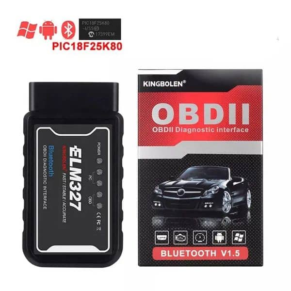 KINGBOLEN ELM327 V1.5 Bluetooth OBD2 Interface With . . . 0