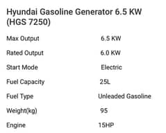 generator 6.5 kw