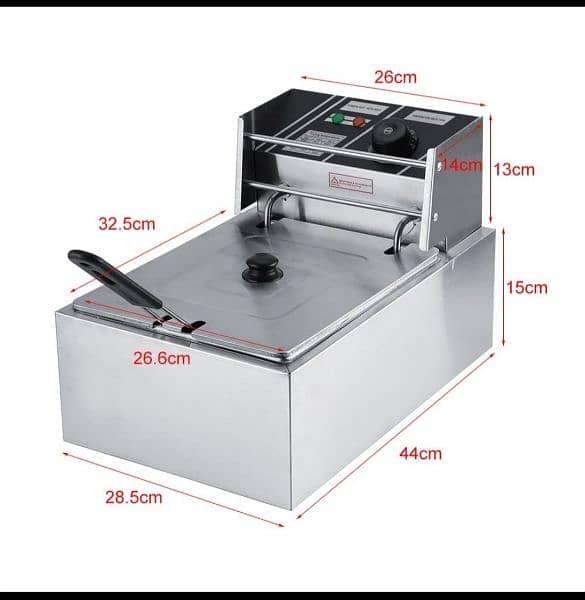 Single Electric Deep Fryer Stainless Steel Electric Frying Machine 2