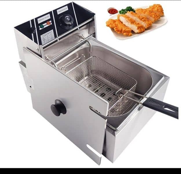 Single Electric Deep Fryer Stainless Steel Electric Frying Machine 0