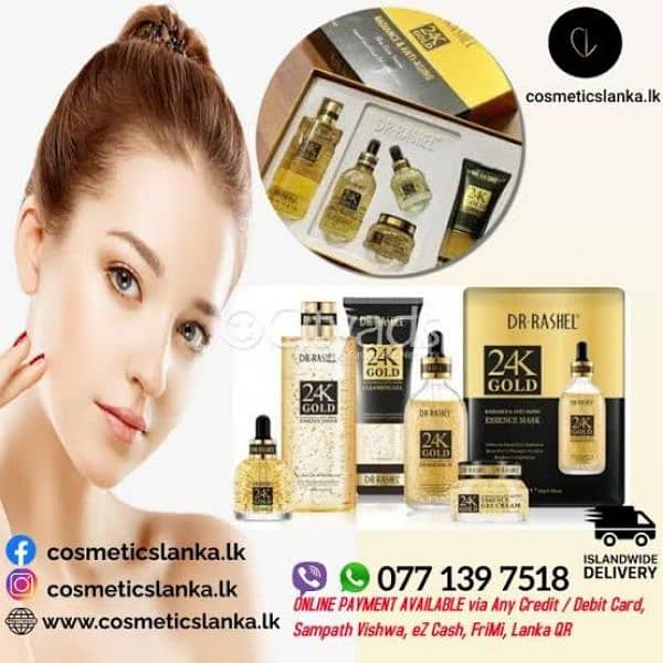 New) 5 Pcs Dr. Rashel 24K Gold Radiance & Anti-Aging Skin Care Set 2