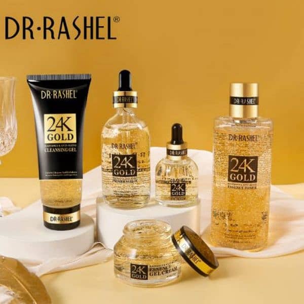 New) 5 Pcs Dr. Rashel 24K Gold Radiance & Anti-Aging Skin Care Set 1