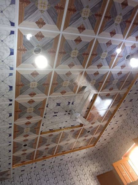PVC Ceiling,Gypsum ceiling,False ceiling,Pvc panel,wallpaper,home deco 2