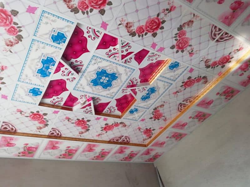 PVC Ceiling,Gypsum ceiling,False ceiling,Pvc panel,wallpaper,home deco 3