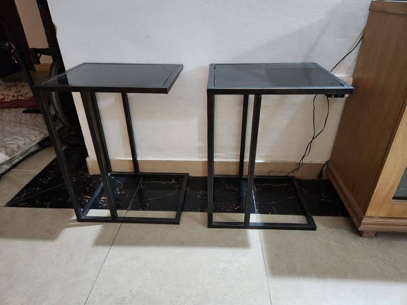 2 stylish wrought iron coffee tables 1