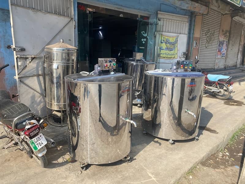 Electric+gas milk boiler & milk chiller & khoya machine 14
