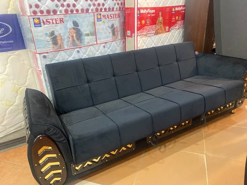 sofa cum bed (2in1)(sofa+bed)( master Molty foam )(10 years warranty